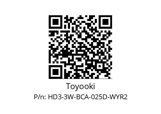   Toyooki HD3-3W-BCA-025D-WYR2