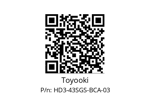   Toyooki HD3-43SGS-BCA-03