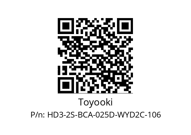   Toyooki HD3-2S-BCA-025D-WYD2C-106