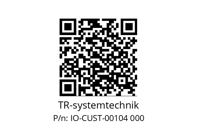   TR-systemtechnik IO-CUST-00104 000