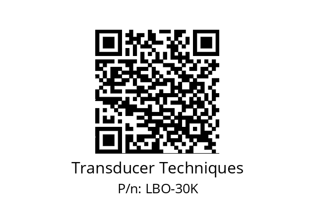   Transducer Techniques LBO-30K