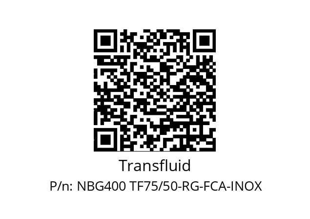   Transfluid NBG400 TF75/50-RG-FCA-INOX