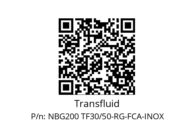   Transfluid NBG200 TF30/50-RG-FCA-INOX