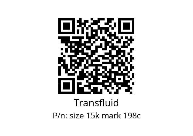   Transfluid size 15k mark 198c