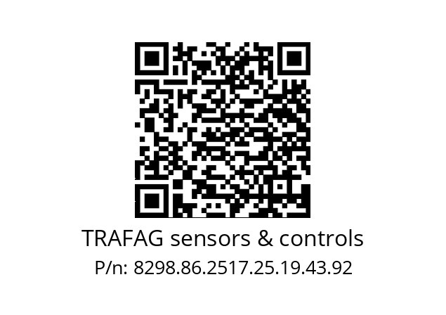   TRAFAG sensors & controls 8298.86.2517.25.19.43.92