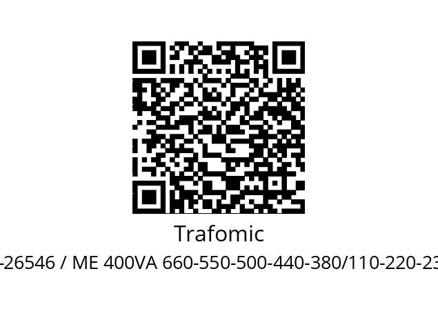   Trafomic 04-26546 / ME 400VA 660-550-500-440-380/110-220-230-240V