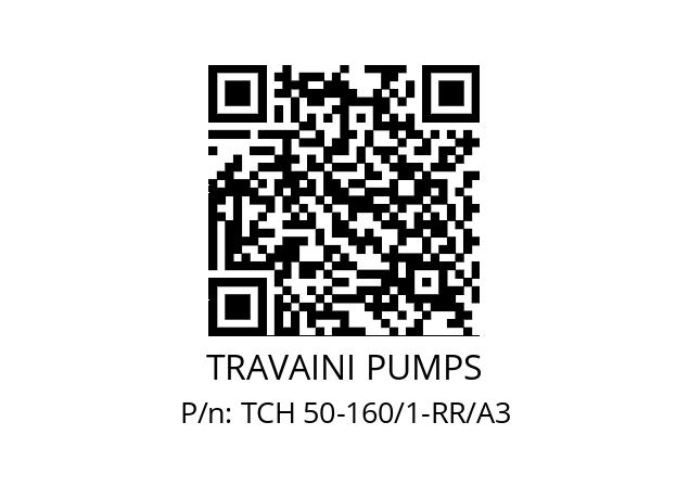   TRAVAINI PUMPS TCH 50-160/1-RR/A3