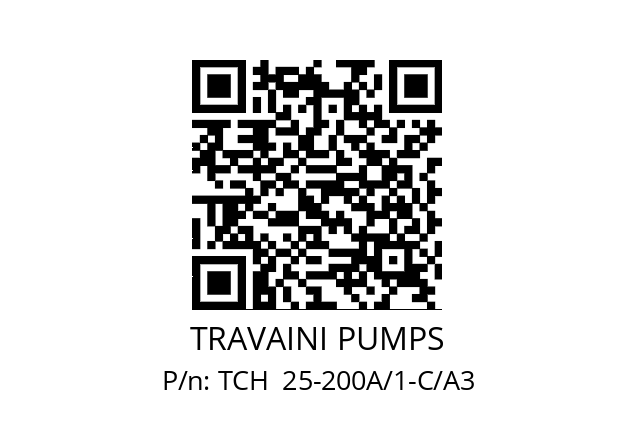   TRAVAINI PUMPS TCH  25-200A/1-C/A3