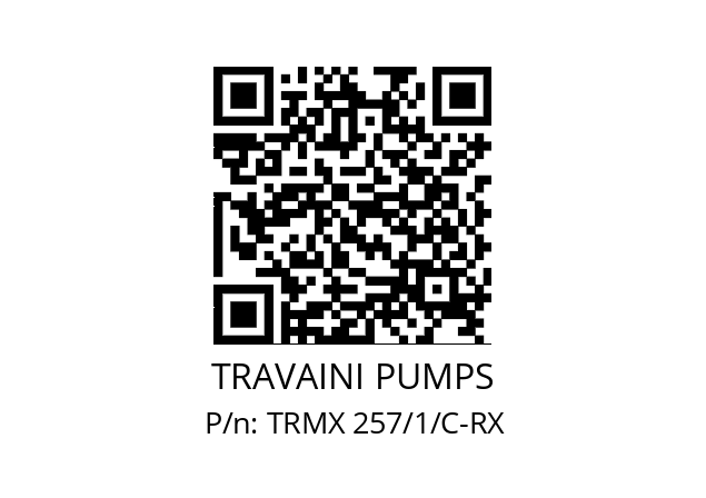   TRAVAINI PUMPS TRMX 257/1/C-RX