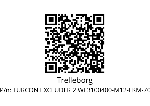   Trelleborg TURCON EXCLUDER 2 WE3100400-M12-FKM-70