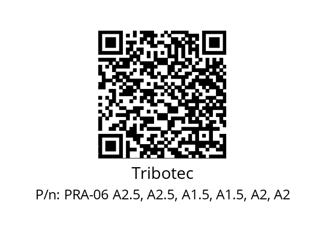   Tribotec PRA-06 A2.5, A2.5, A1.5, A1.5, A2, A2