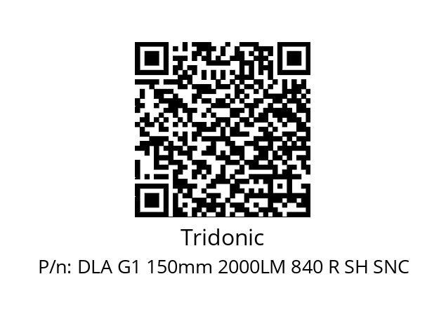   Tridonic DLA G1 150mm 2000LM 840 R SH SNC