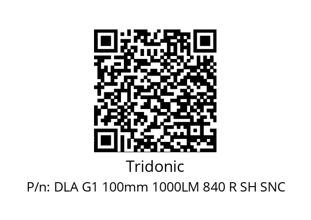   Tridonic DLA G1 100mm 1000LM 840 R SH SNC