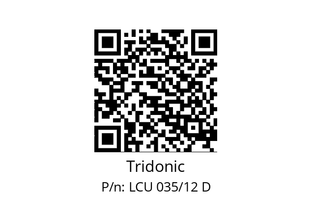   Tridonic LCU 035/12 D