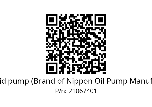   Trochoid pump (Brand of Nippon Oil Pump Manufacture) 21067401