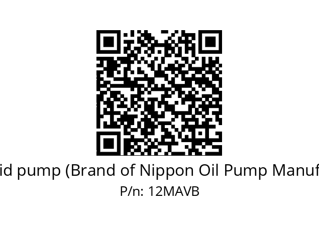   Trochoid pump (Brand of Nippon Oil Pump Manufacture) 12MAVB