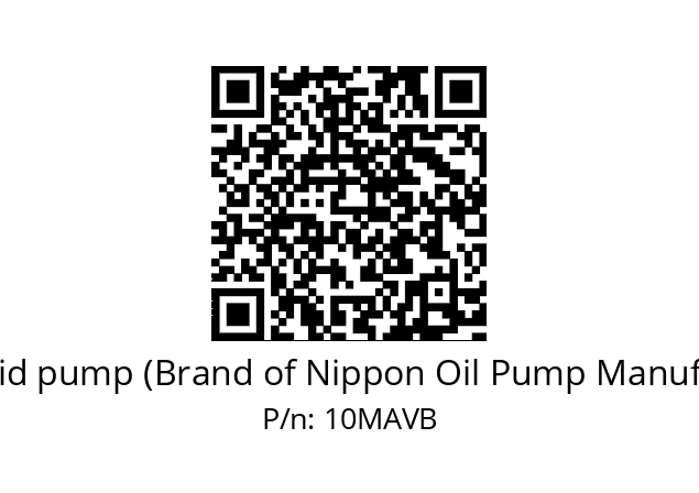   Trochoid pump (Brand of Nippon Oil Pump Manufacture) 10MAVB