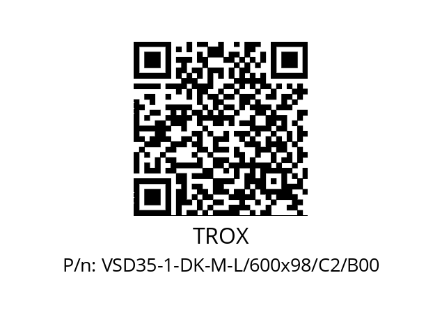   TROX VSD35-1-DK-M-L/600x98/C2/B00