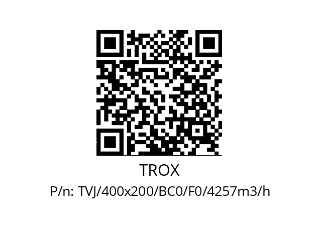   TROX TVJ/400x200/BC0/F0/4257m3/h