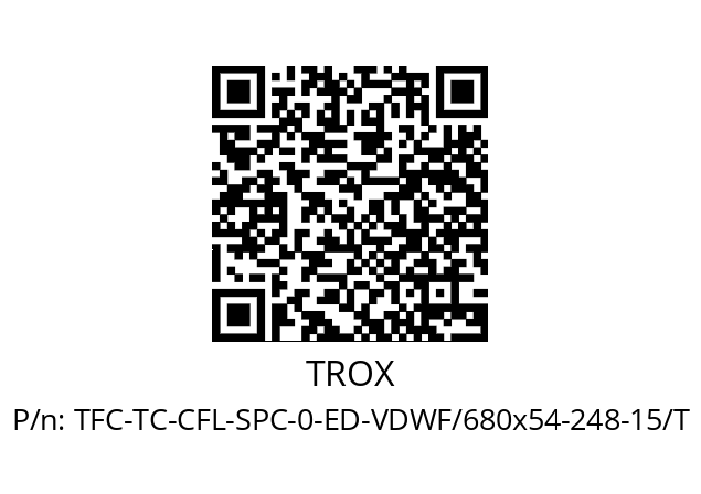   TROX TFC-TC-CFL-SPC-0-ED-VDWF/680x54-248-15/T