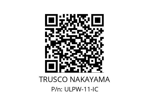   TRUSCO NAKAYAMA ULPW-11-IC