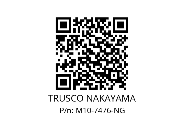   TRUSCO NAKAYAMA M10-7476-NG