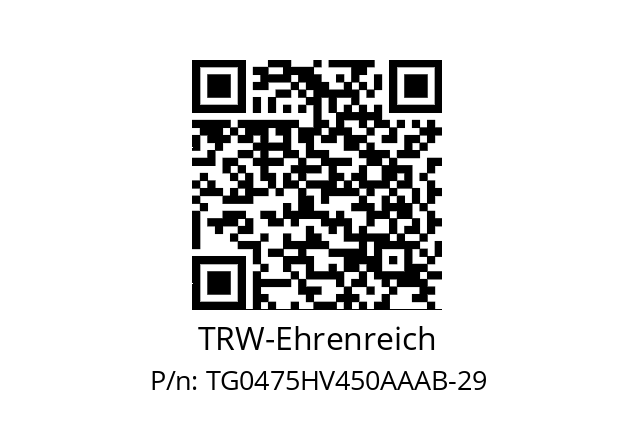   TRW-Ehrenreich TG0475HV450AAAB-29