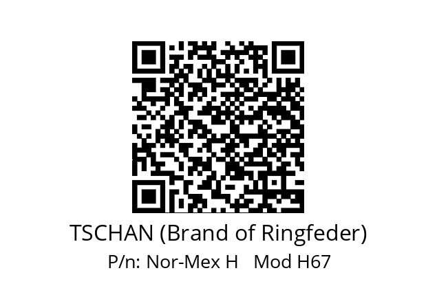   TSCHAN (Brand of Ringfeder) Nor-Mex H   Mod H67