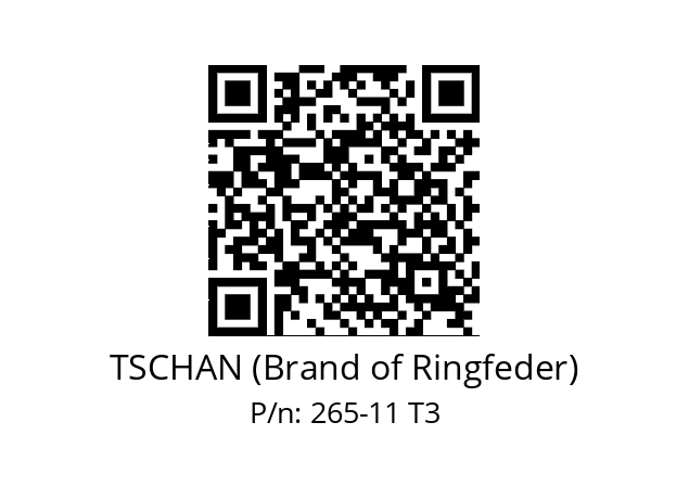   TSCHAN (Brand of Ringfeder) 265-11 T3