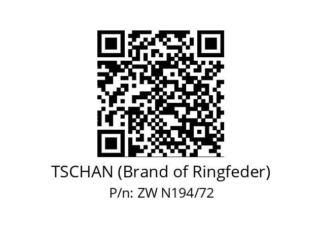   TSCHAN (Brand of Ringfeder) ZW N194/72