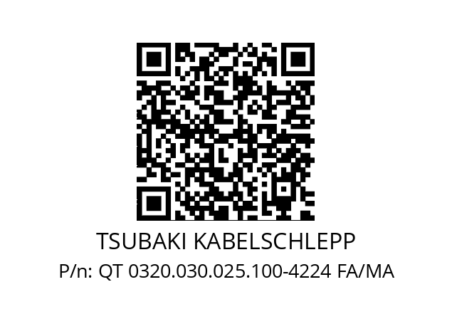   TSUBAKI KABELSCHLEPP QT 0320.030.025.100-4224 FA/MA