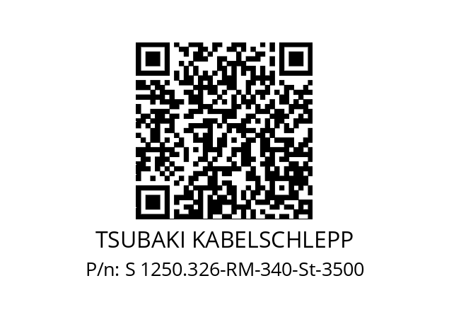   TSUBAKI KABELSCHLEPP S 1250.326-RM-340-St-3500