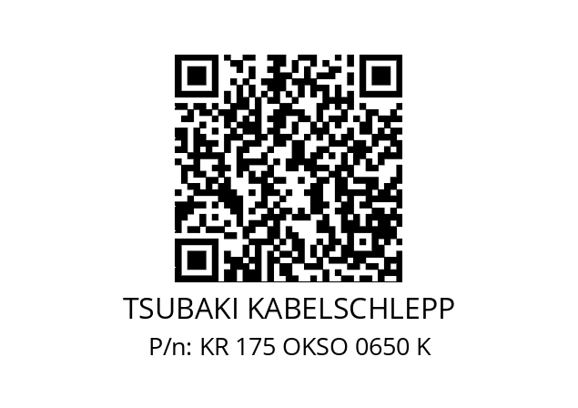   TSUBAKI KABELSCHLEPP KR 175 OKSO 0650 K