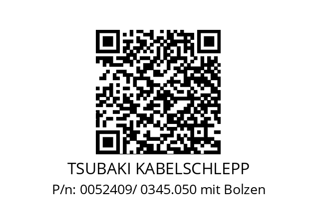   TSUBAKI KABELSCHLEPP 0052409/ 0345.050 mit Bolzen