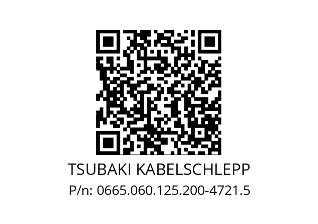   TSUBAKI KABELSCHLEPP 0665.060.125.200-4721.5