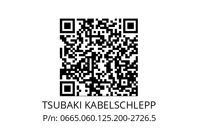   TSUBAKI KABELSCHLEPP 0665.060.125.200-2726.5