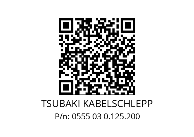   TSUBAKI KABELSCHLEPP 0555 03 0.125.200