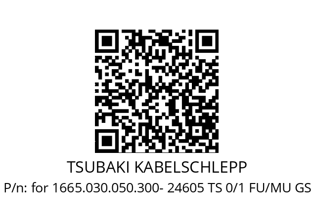   TSUBAKI KABELSCHLEPP for 1665.030.050.300- 24605 TS 0/1 FU/MU GS