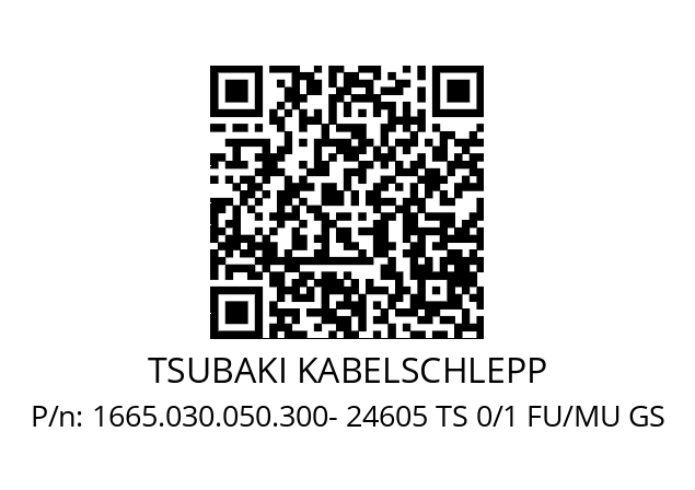   TSUBAKI KABELSCHLEPP 1665.030.050.300- 24605 TS 0/1 FU/MU GS