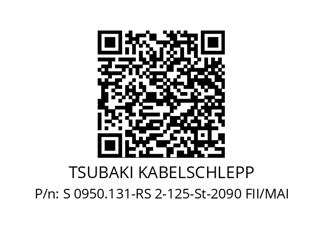   TSUBAKI KABELSCHLEPP S 0950.131-RS 2-125-St-2090 FII/MAI