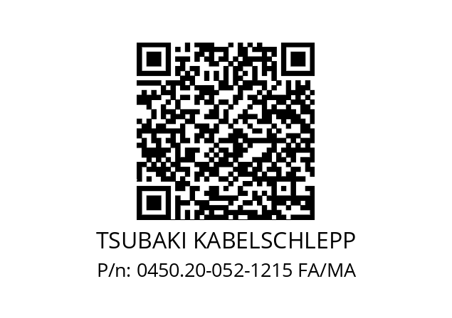   TSUBAKI KABELSCHLEPP 0450.20-052-1215 FA/MA