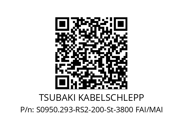   TSUBAKI KABELSCHLEPP S0950.293-RS2-200-St-3800 FAI/MAI