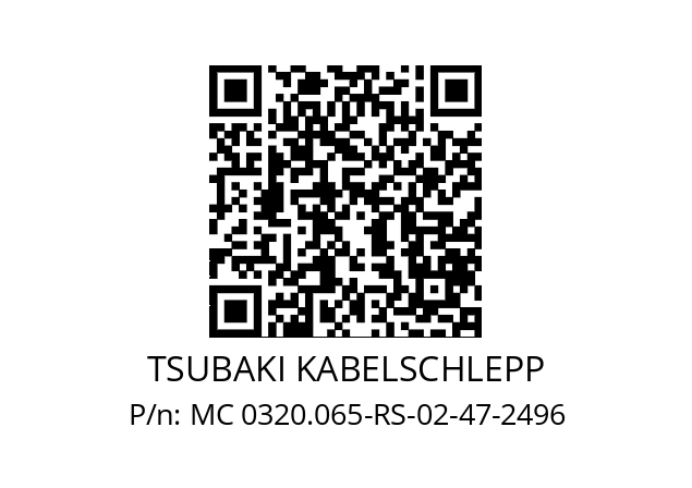   TSUBAKI KABELSCHLEPP MC 0320.065-RS-02-47-2496