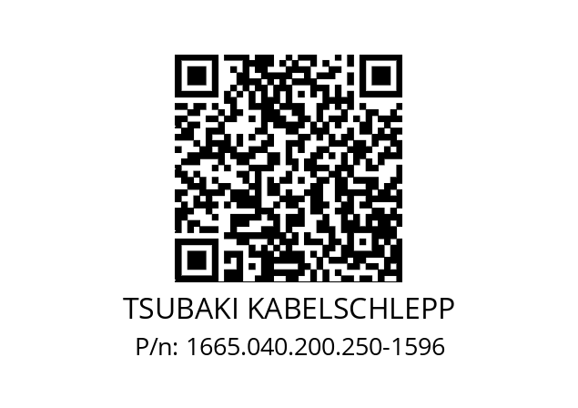   TSUBAKI KABELSCHLEPP 1665.040.200.250-1596