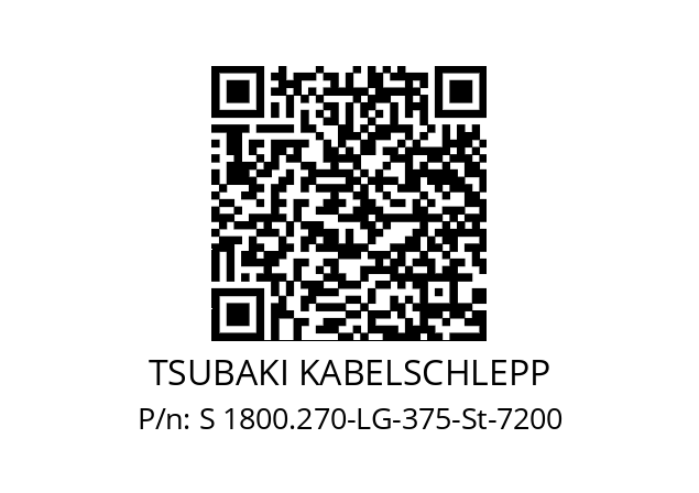   TSUBAKI KABELSCHLEPP S 1800.270-LG-375-St-7200