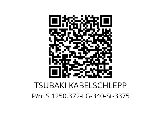   TSUBAKI KABELSCHLEPP S 1250.372-LG-340-St-3375