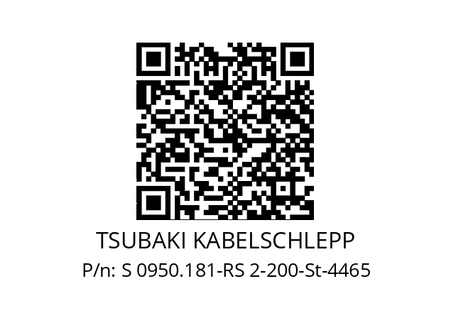   TSUBAKI KABELSCHLEPP S 0950.181-RS 2-200-St-4465