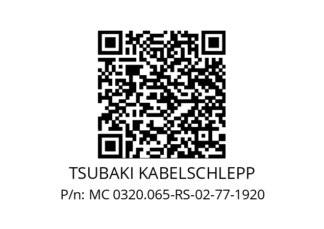   TSUBAKI KABELSCHLEPP MC 0320.065-RS-02-77-1920