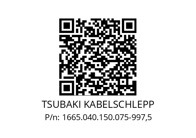   TSUBAKI KABELSCHLEPP 1665.040.150.075-997,5