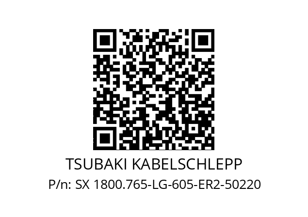   TSUBAKI KABELSCHLEPP SX 1800.765-LG-605-ER2-50220